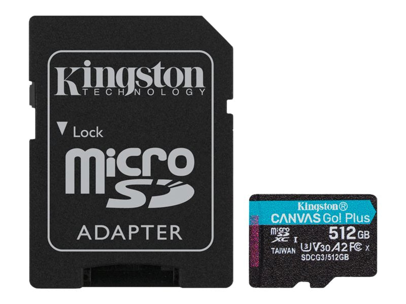 Kingston Canvas Go! Plus - Flash-Speicherkarte (microSDXC-an-SD-Adapter inbegriffen)