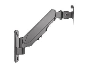 Manhattan TV & Monitor Mount, Wall, Spring Arm, 1 screen, Screen Sizes: 17-32", Black, VESA 75x75 to 100x100mm, Max 8kg, Height Adjustable Swivel Arm (3 pivots)