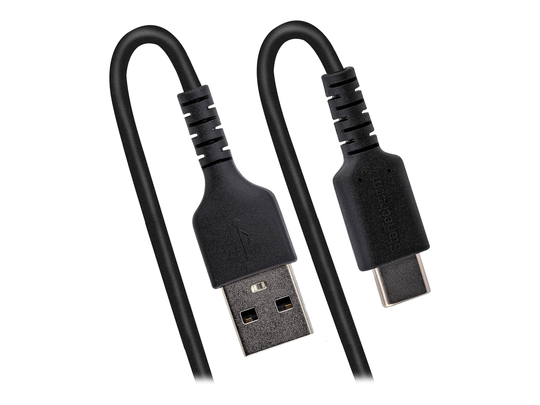 StarTech.com 1m USB A auf USB C Kabel, hochbelastbares Spiralkabel für Laden & Synchronisieren, USB 2.0 A zu Typ-C Ladekabel, robuste Aramidfaser, handy schnellladekabel (R2ACC-1M-USB-CABLE)