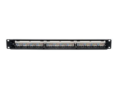 Tripp 24-Port Cat6 Cat5 Patch Panel Rackmount 110 Punch Down RJ45 Ethernet 1URM - Patch Panel - CAT 6 - 1U - 48.3 cm (19")