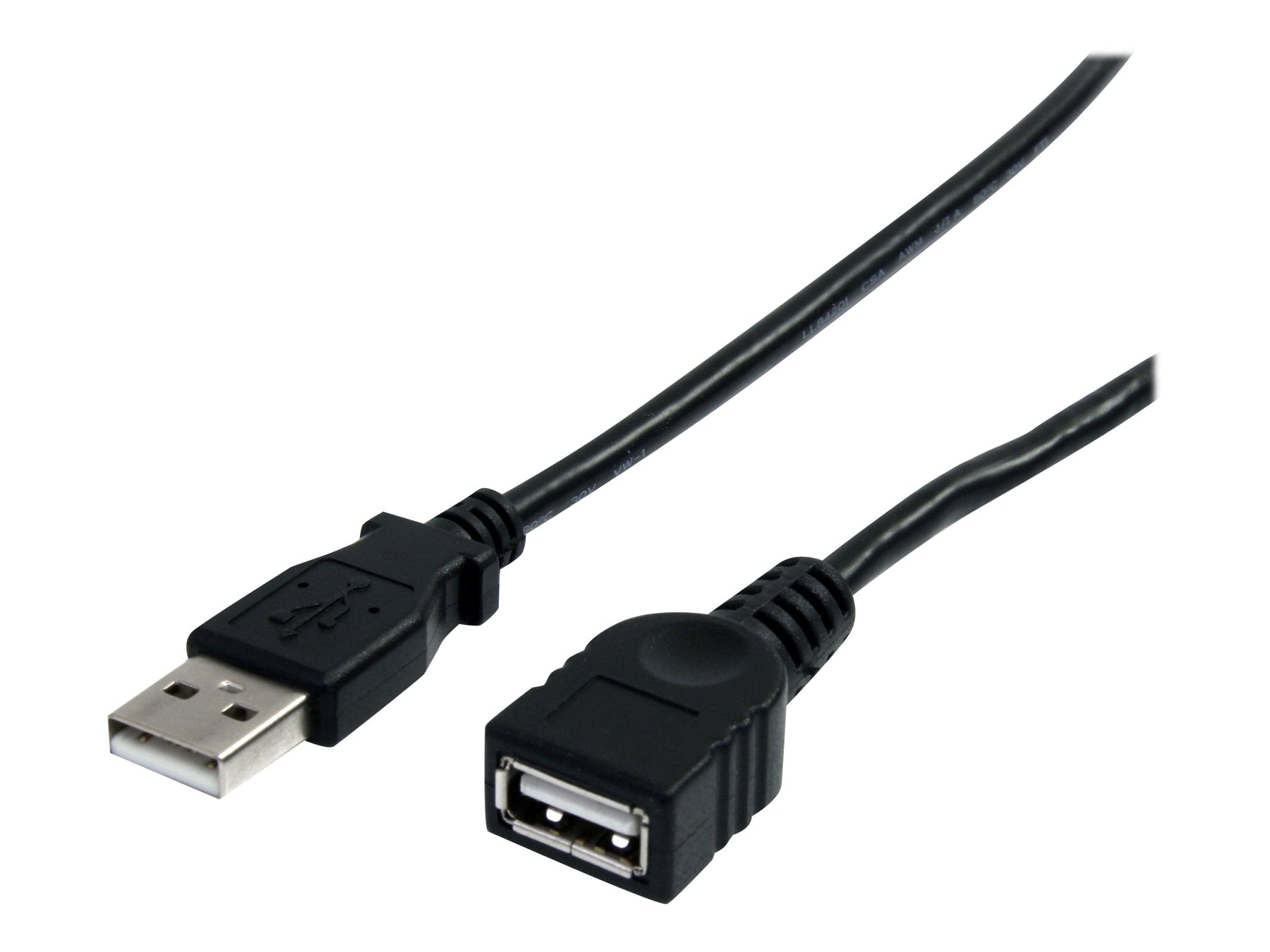 StarTech.com USB 2.0 Verlängerung 90cm - USB-A Verlängerungskabel Stecker auf Buchse - Schwarz - USB-Verlängerungskabel - USB (M)