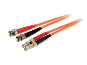 StarTech.com 1m Fiber Optic Cable - Multimode Duplex 62.5/125 - LSZH - LC/ST - OM1 - LC to ST Fiber Patch Cable (FIBLCST1)