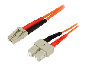 StarTech.com 2m Fiber Optic Cable - Multimode Duplex 62.5/125 - LSZH - LC/SC - OM1 - LC to SC Fiber Patch Cable (FIBLCSC2)