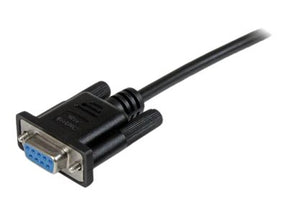 StarTech.com 2m DB9 RS232 Seriell Nullmodemkabel - Bu/Bu - 9-pin seriell Null-Modem Anschlusskabel - Schwarz - Nullmodemkabel - DB-9 (W)