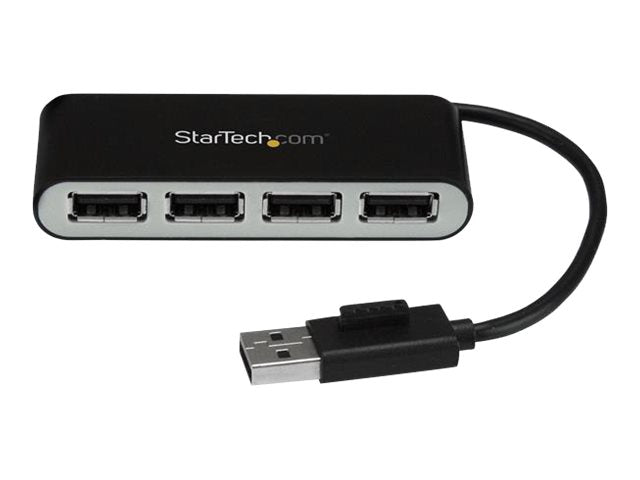 StarTech.com Mobiler 4-Port-USB 2.0-Hub mit integriertem Kabel