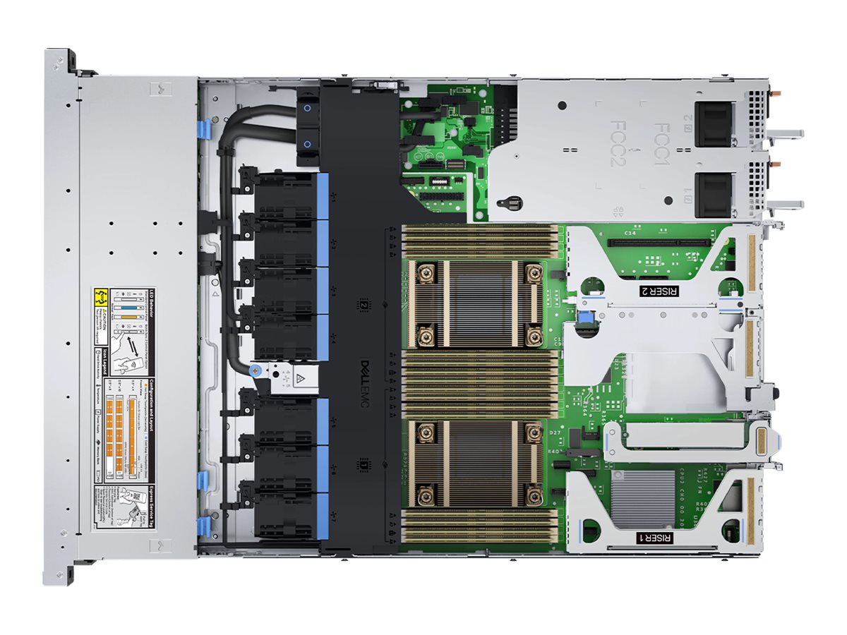 Dell PowerEdge R450 - Server - Rack-Montage - 1U - zweiweg - 1 x Xeon Silver 4309Y / 2.8 GHz - RAM 16 GB - SAS - Hot-Swap 6.4 cm (2.5")