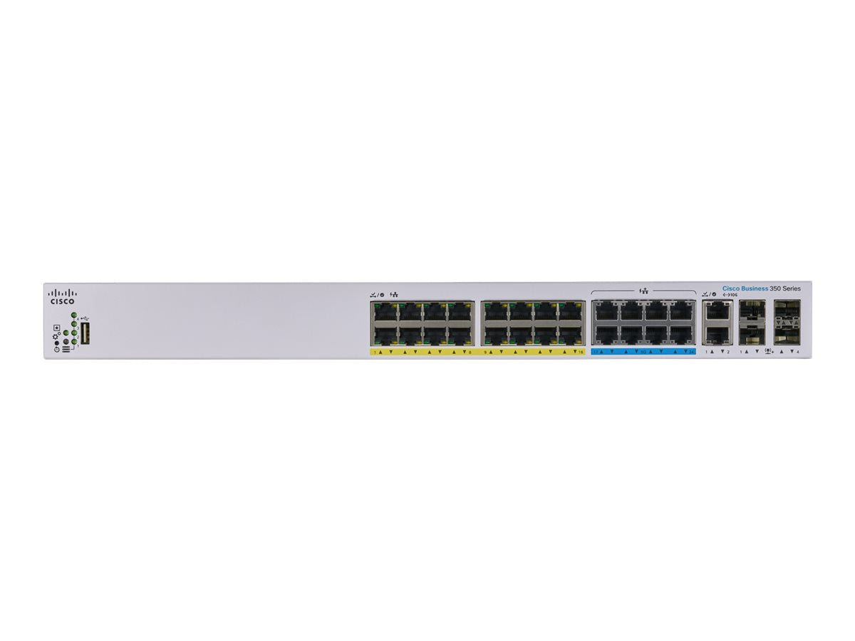 Cisco Business 350 Series CBS350-24NGP-4X - Switch - L3 - managed - 16 x 10/100/1000 (PoE+)