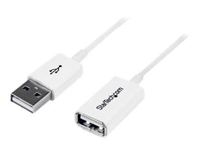 StarTech.com 3m USB 2.0 Verlängerungskabel A auf A - Stecker/Buchse - Weiß - USB A (St)