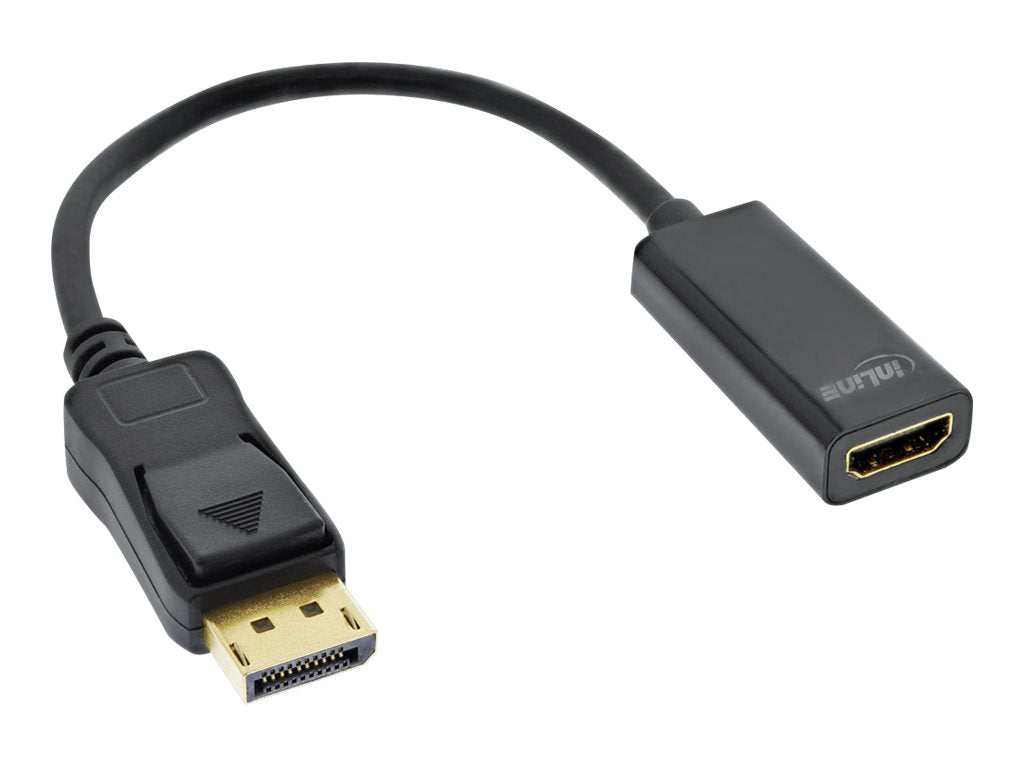 InLine DisplayPort zu HDMI Stecker / Buchse Adapterkabel mit Audio - 4K