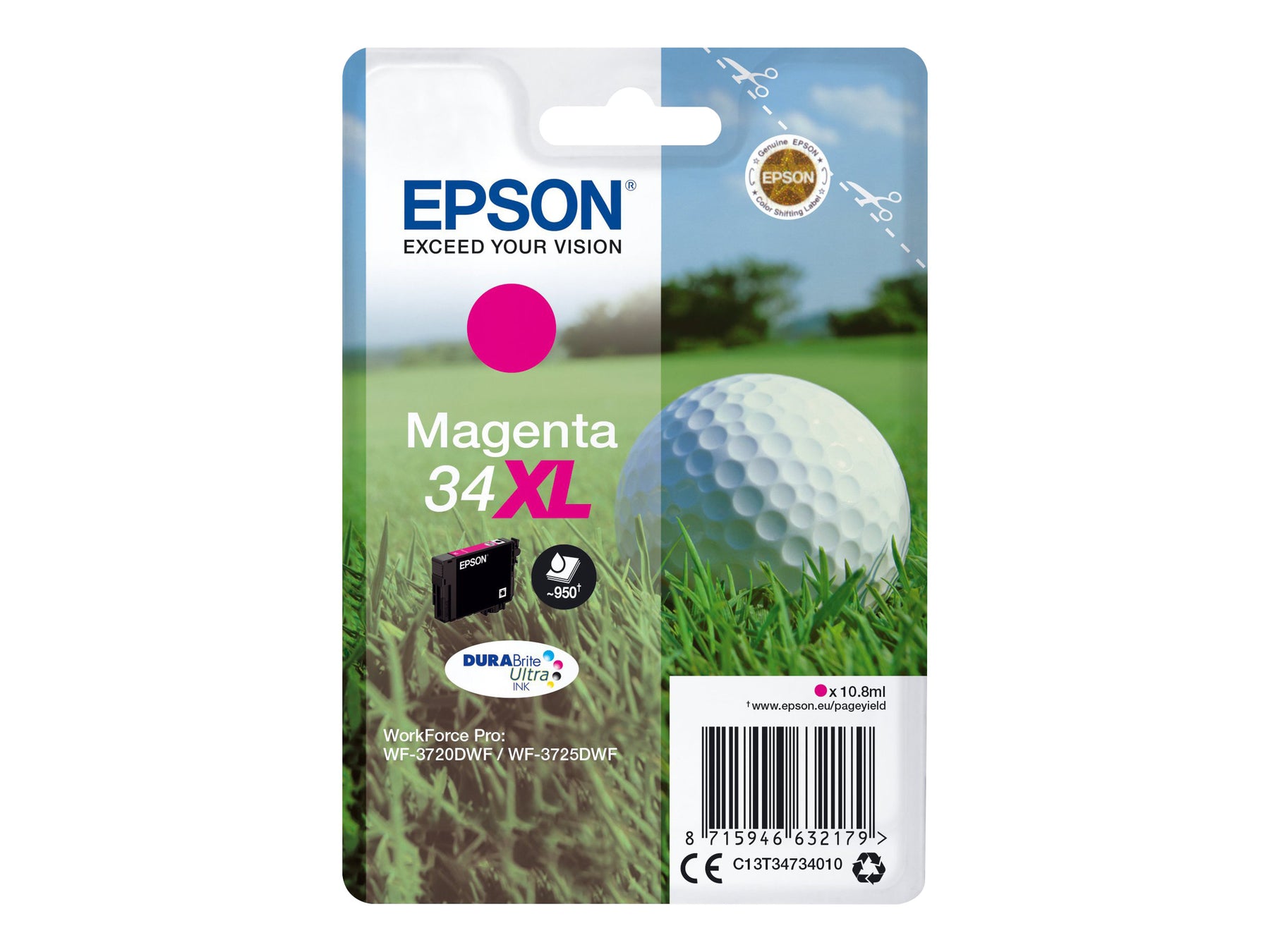 Epson 34XL - 10.8 ml - XL - Magenta - Original