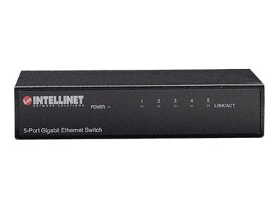 Intellinet 5-Port Gigabit Ethernet Switch, Metal, Box