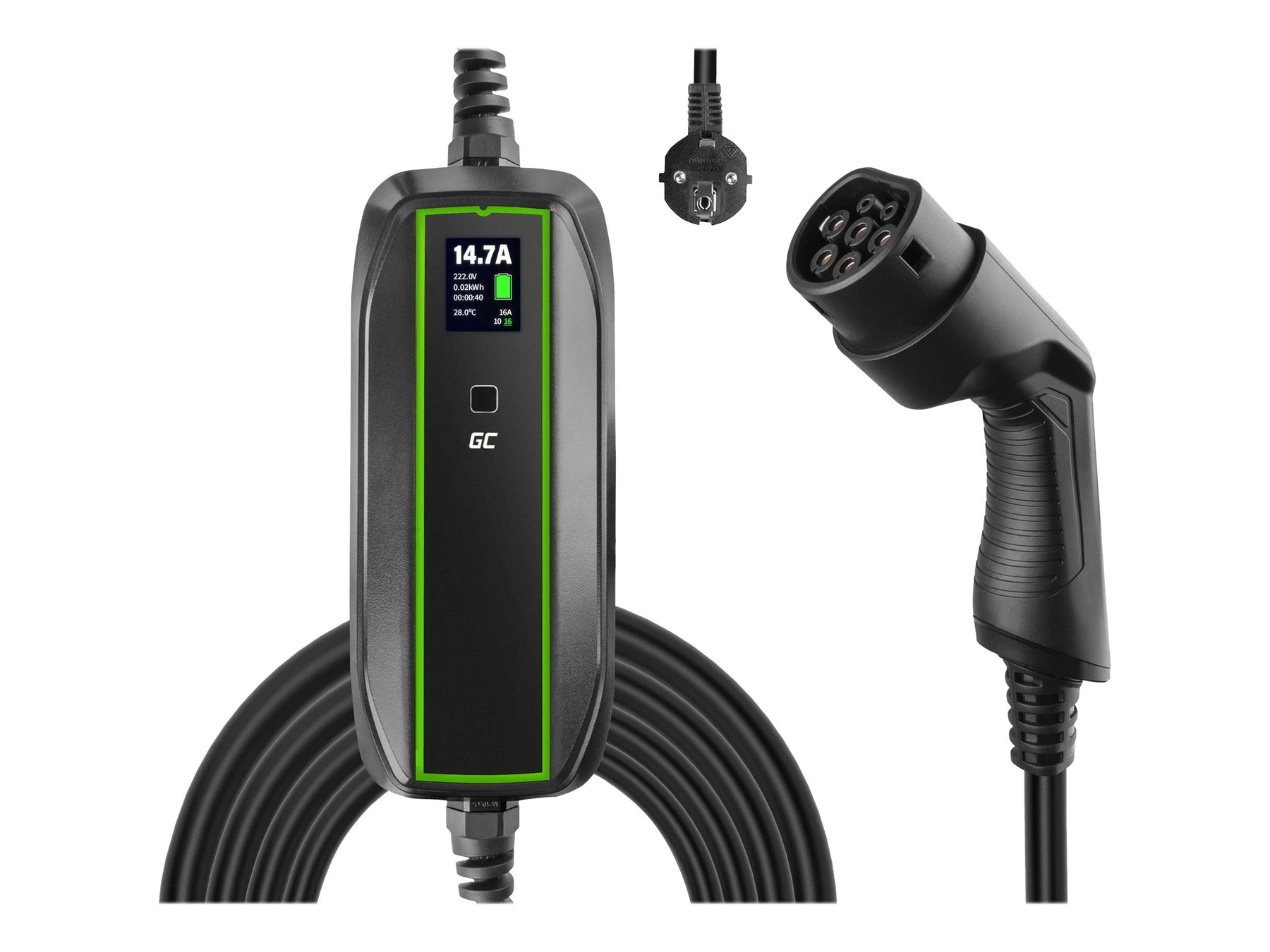 Green Cell EV PowerCable - EV-Ladestation - 3.6 kW - 16 A (IEC 62196 Type 2)