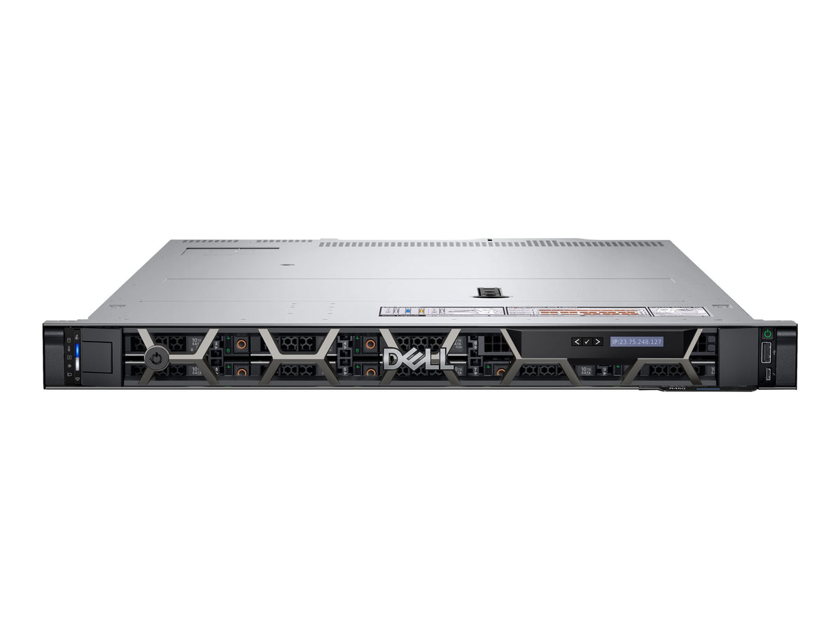 Dell PowerEdge R450 - Server - Rack-Montage - 1U - zweiweg - 1 x Xeon Silver 4309Y / 2.8 GHz - RAM 16 GB - SAS - Hot-Swap 6.4 cm (2.5")