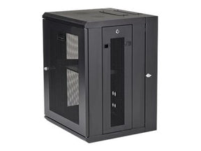 StarTech.com 15HE Wandmontage Server Rack - bis zu 51cm tief - Gehäuse mit Scharnier - Netzwerkschrank - Server Schrank - Schrank Netzwerkschrank - 4 Pfosten - geeignet für Wandmontage - Schwarz - 15U (16")