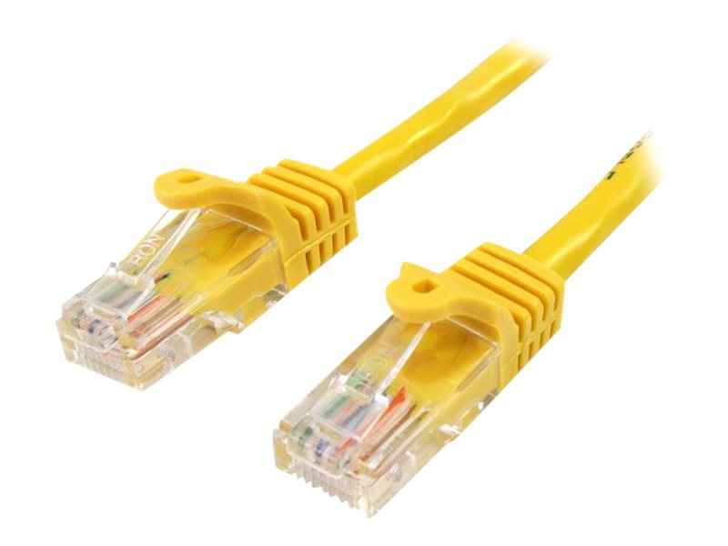 StarTech.com 0,5m Cat5e Ethernet Netzwerkkabel Snagless mit RJ45 - Cat 5e UTP Kabel - Gelb - Patch-Kabel - RJ-45 (M)