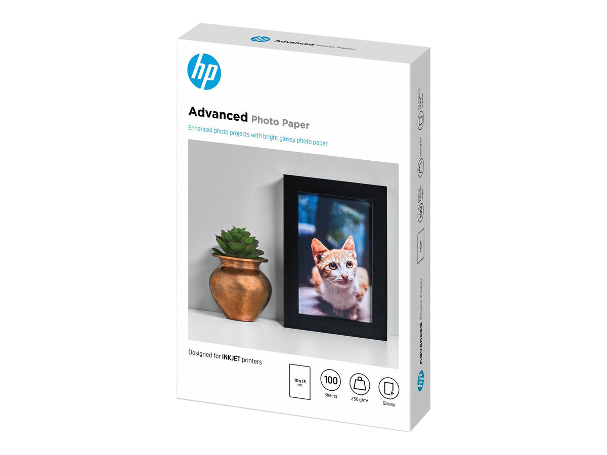 HP Advanced Glossy Photo Paper - Glänzend - 100 x 150 mm