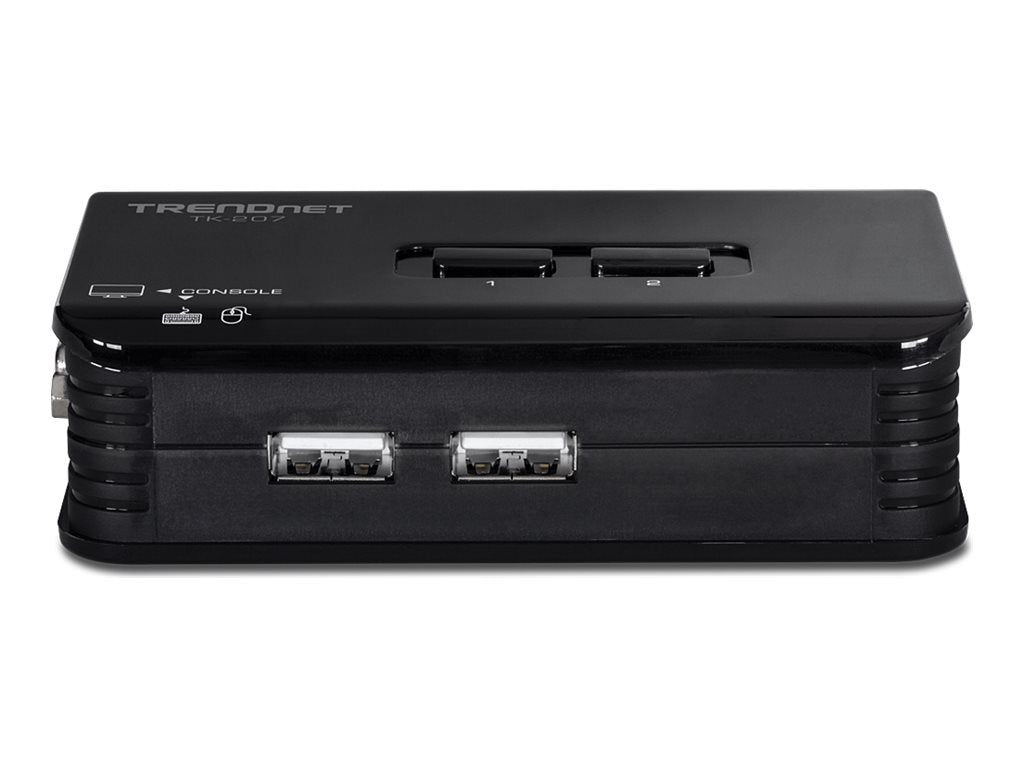 TRENDnet TK 207K - KVM-Switch - 2 x KVM port(s)