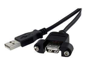 StarTech.com 30cm USB A auf A Blendenmontage Kabel - Bu/St - USB-Verlängerungskabel - USB (M)