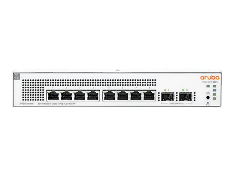 HPE Aruba Instant On 1930 8G Class4 PoE 2SFP 124W Switch - Switch - L3 - managed - 8 x 10/100/1000 (PoE)