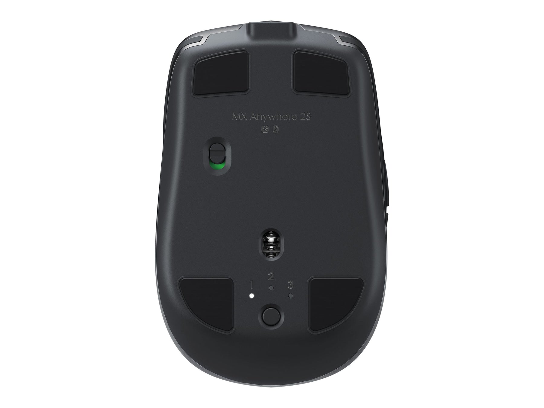 Logitech MX Anywhere 2S - Maus - Laser - 7 Tasten - kabellos - Bluetooth, 2.4 GHz - kabelloser Empfänger (USB)