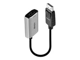 Lindy Adapterkabel - USB-C (nur Spannung), DisplayPort zu HDMI weiblich - 11 cm - Grau - USB-Strom, aktiver Signalwandler, unterstützt 8K 60 Hz (7680 x 4320)