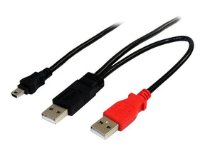 StarTech.com 1,8m USB Y-Kabel für externe Festplatten - USB A auf Mini-B Anschlusskabel - USB-Kabel - USB (M)