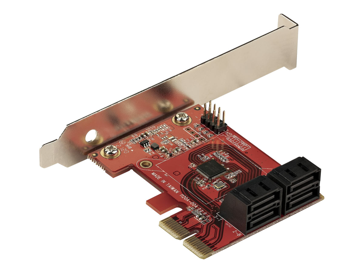 StarTech.com PCIe SATA Controller Karte - 4 Port SATA 3 Erweiterungskarte/Kontroller - 6Gbit/s - Full/Low-Profile Blende - PCI Express Festplatten/SSD kontroller/Adapter (4P6G-PCIE-SATA-CARD)