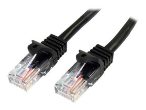 StarTech.com 0,5m Cat5e Ethernet Netzwerkkabel Snagless mit RJ45 - Cat 5e UTP Kabel - Schwarz - Patch-Kabel - RJ-45 (M)