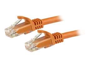 StarTech.com 15m Cat6 Snagless Gigabit UTP Netzwerkkabel - Cat 6 RJ45 Netzwerkkabel mit Knickschutz - Orange - Patch-Kabel - RJ-45 (M)