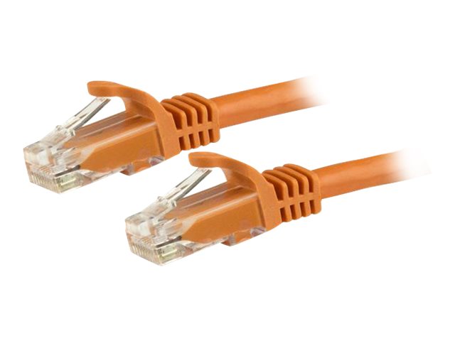 StarTech.com 15m Cat6 Snagless Gigabit UTP Netzwerkkabel - Cat 6 RJ45 Netzwerkkabel mit Knickschutz - Orange - Patch-Kabel - RJ-45 (M)