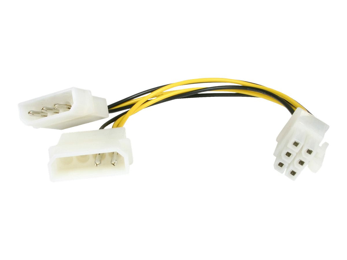 StarTech.com 12cm LP4 Molex auf 6pin PCI Express Stromkabel - Molex / PCIe Grafikkarten Stromkabel - Netzteil - interne Stromversorgung, 4-polig (M)