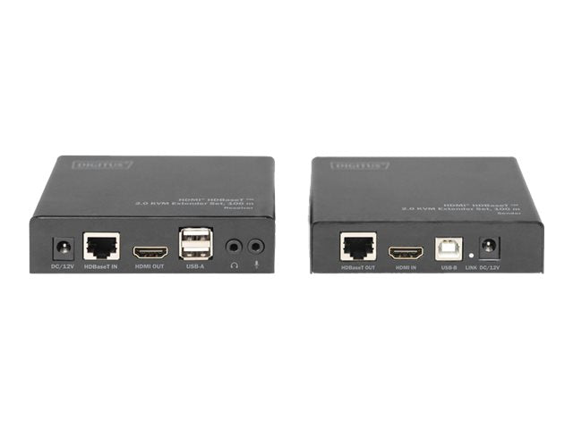 DIGITUS 4K HDMI® HDBaseT 2.0 KVM Extender Set, 100 m