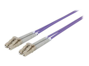 Intellinet Fibre Optic Patch Cable, OM4, LC/LC, 2m, Violet, Duplex, Multimode, 50/125 Âµm, LSZH, Fiber, Lifetime Warranty, Polybag - Patch-Kabel - LC Multi-Mode (M)