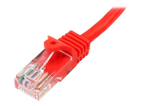 StarTech.com 0,5m Cat5e Ethernet Netzwerkkabel Snagless mit RJ45 - Cat 5e UTP Kabel - Rot - Patch-Kabel - RJ-45 (M)