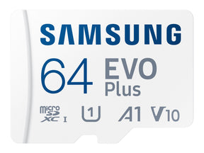 Samsung EVO Plus MB-MC64KA - Flash-Speicherkarte (microSDXC-an-SD-Adapter inbegriffen)