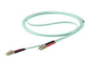 StarTech.com 15 m OM4 LC to LC Multimode Duplex Fiber Optic Patch Cable- Aqua - 50/125 - Fiber Optic Cable - 40/100Gb - LSZH (450FBLCLC15)