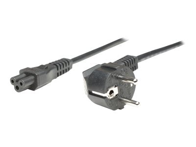 Manhattan Power Cord/Cable, Euro 2-pin (CEE 7/4) plug to C5 Female (cloverleaf/triangular)