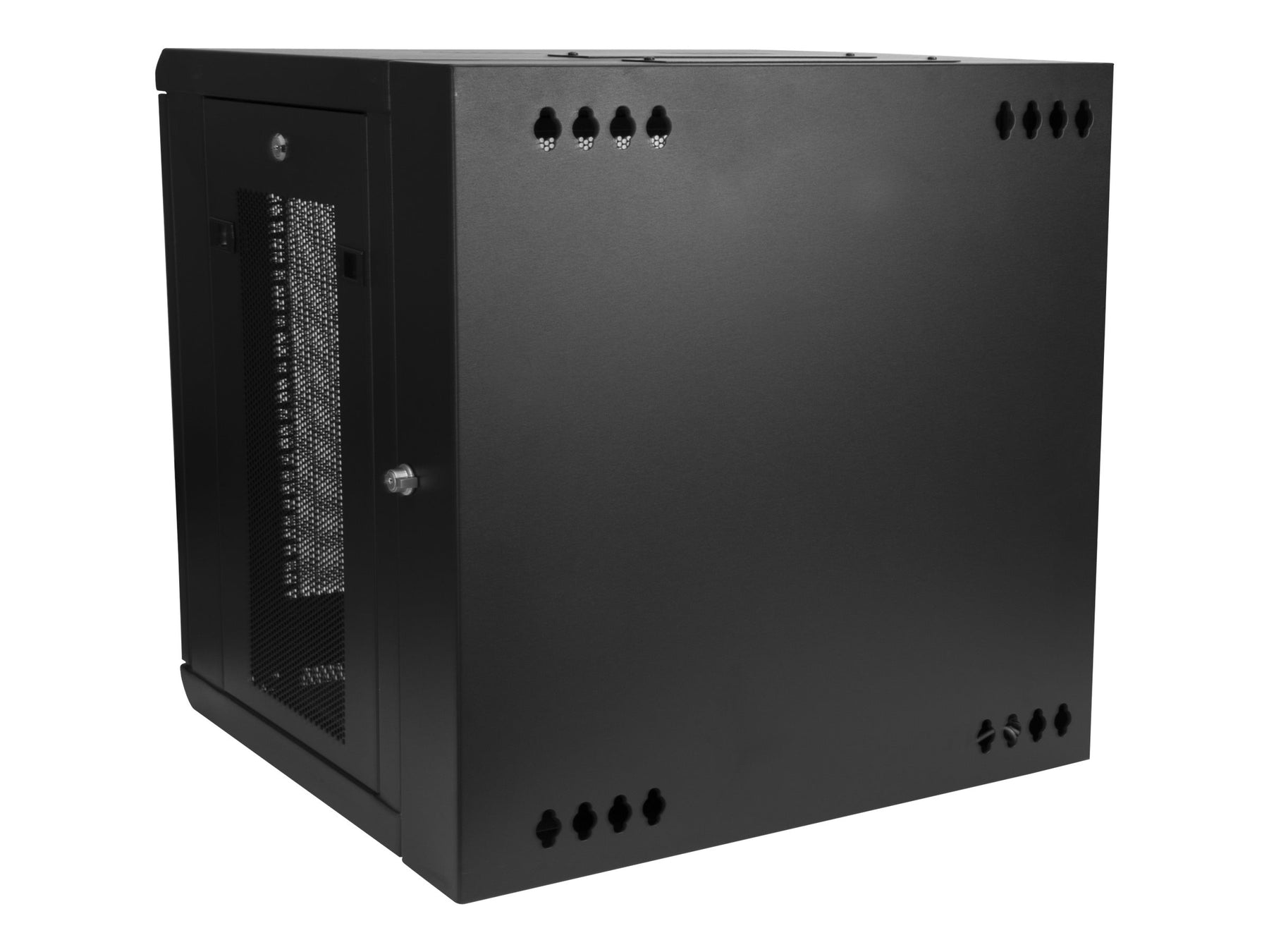 StarTech.com 12U 19" Wall Mount Network Cabinet, 20" Deep 4 Post Hinged Locking IT Computer Equipment Enclosure with Shelf, Flexible Vented Switch Depth Data Rack Cisco 3850, 2960 Series - 12U Vented Cabinet (RK1224WALHM)