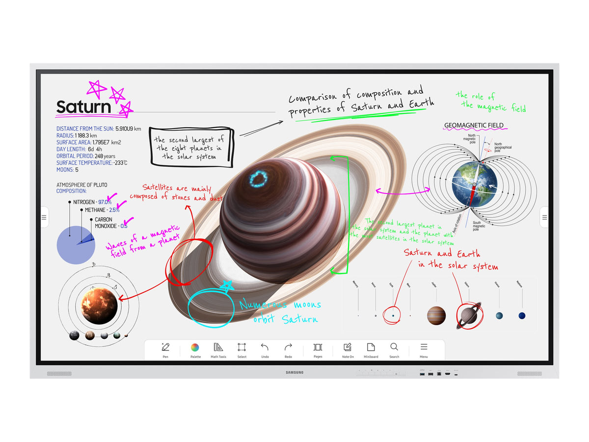 Samsung Flip Pro WM85B - 216 cm (85") Diagonalklasse WMB Series LCD-Display mit LED-Hintergrundbeleuchtung - interaktive Digital Signage - mit Touchscreen (Multi-Touch)