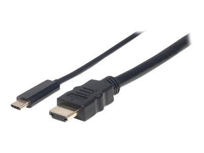 Manhattan USB-C to HDMI Cable, 4K@60Hz, 1m, Black, Male to Male, Three Year Warranty, Polybag