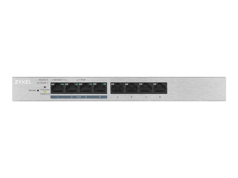 ZyXEL GS1200-8HP v2 - Switch - managed - 4 x 10/100/1000 + 4 x 10/100/1000 (PoE+)