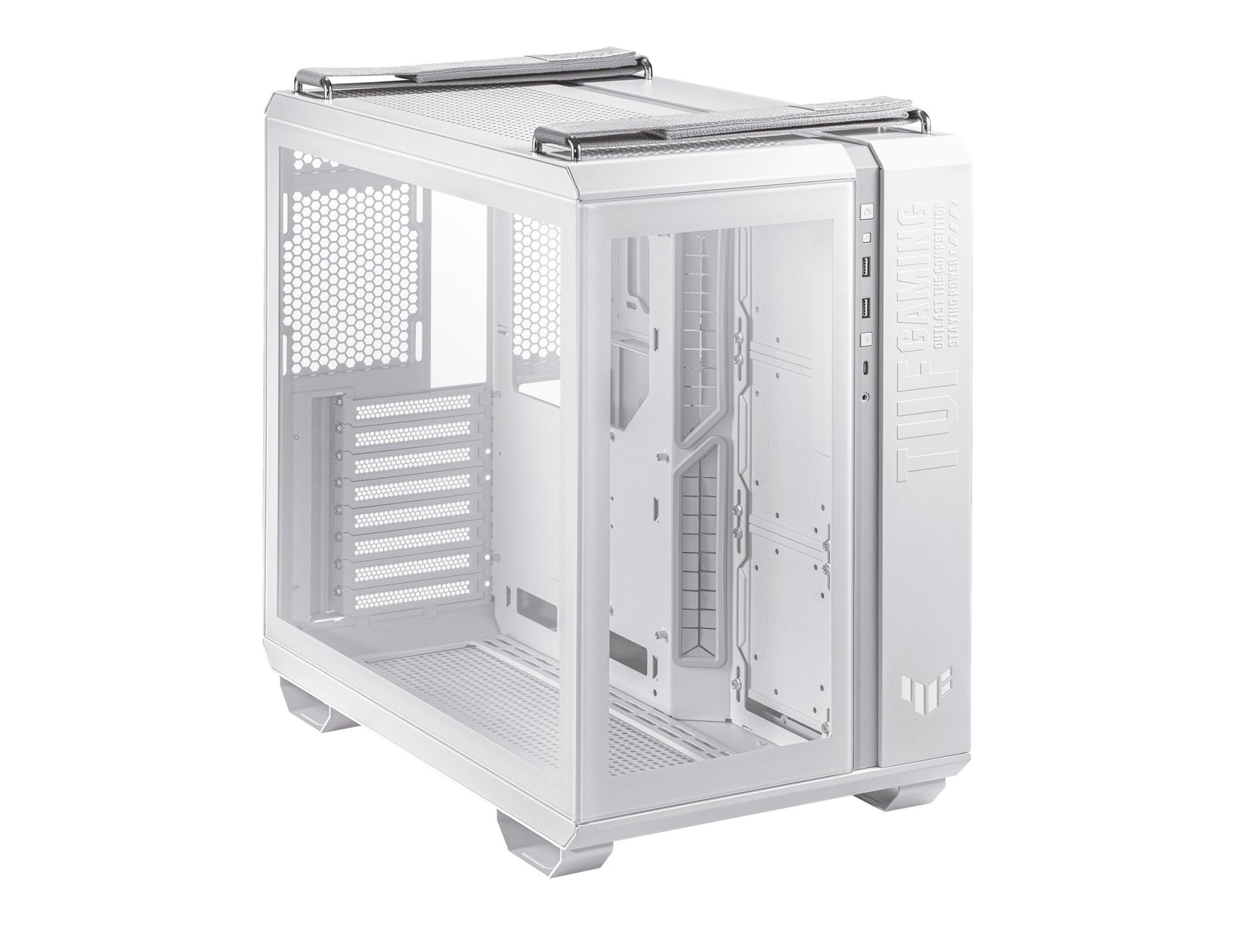 ASUS TUF Gaming GT502 - White Edition - mid tower - ATX - Seitenteil mit Fenster (gehärtetes Glas)