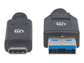 Manhattan USB-C to USB-A Cable, 3m, Male to Male, 5 Gbps (USB 3.2 Gen1 aka USB 3.0)