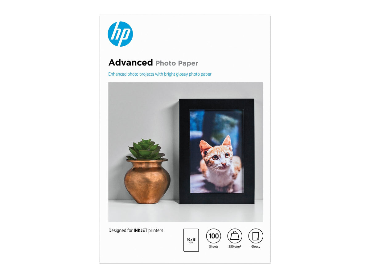 HP Advanced Glossy Photo Paper - Glänzend - 100 x 150 mm