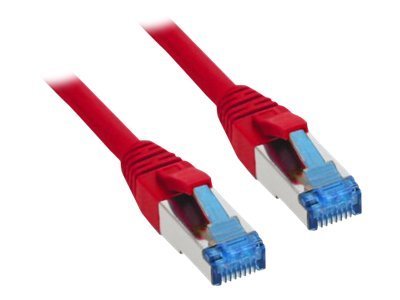 InLine Patchkabel - S/FTP (PiMf) - Cat.6A - halogenfrei - rot - 3m