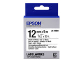 Epson LabelWorks LK-4WBW - Stark klebend - Schwarz auf Weiß - Rolle (1,2 cm x 9 m)