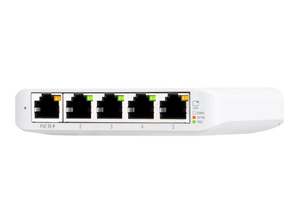 UbiQuiti UniFi Switch USW Flex Mini - Switch - Smart - 4 x 10/100/1000 + 1 x 10/100/1000 (PoE+)