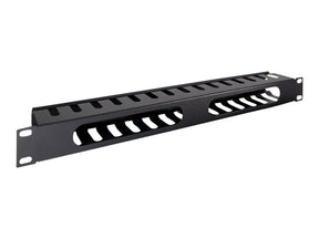 Inter-Tech Rack Kabelmanagement-Kabelkanal - Schwarz, RAL 9005 - 1U - 48.3 cm (19")