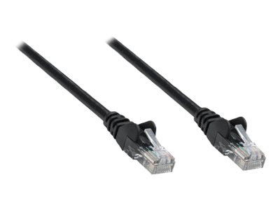 Intellinet Network Patch Cable, Cat6A, 0.25m, Black, Copper, S/FTP, LSOH / LSZH, PVC, RJ45, Gold Plated Contacts, Snagless, Booted, Polybag - Patch-Kabel (DTE)