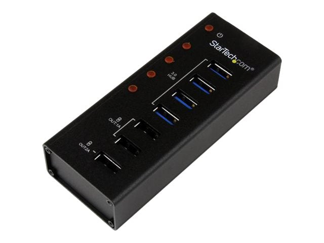 StarTech.com 4 Port USB 3.0 Hub plus 3 Ladeanschlüsse (2x 1A & 1x 2A)